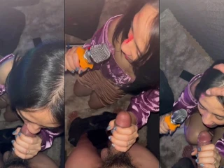 Đi hát karaoke cùng công ty mà em vừa hát vừa bú mút